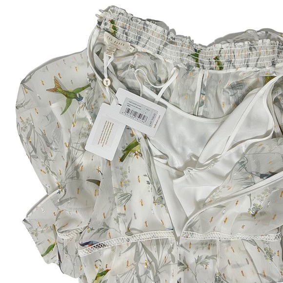 NWT TED BAKER ANDRAY Fortune Layered Ruffle Mint Dress Zs 4 - Picture 8 of 10